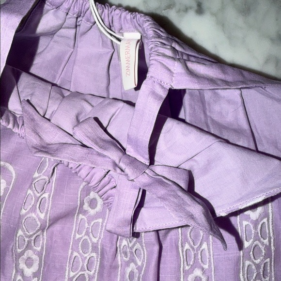 NWT ZIMMERMANN PURPLE EMBROIDERED BOW DRESS 2Y - Picture 6 of 7